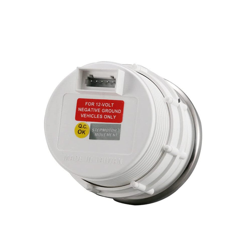 MOTOR METER RACING MGS Series 52mm 2-1/16" Electrical Clock Gauge 0~12 Hour Format Black Dial White LED Backlit Waterproof 12 Hour Format