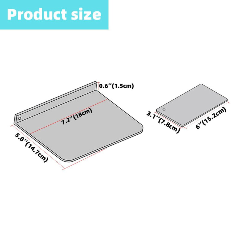 Steel Monitor Mount Reinforcement Plate,Steel Bracket Plate for Thin, Glass,and Other Fragile Desktop，Fits Most Monitor Stand C Clamp Installation On Market White-2