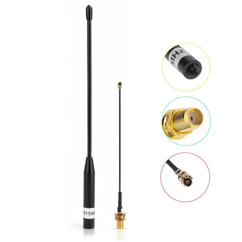915MHz Antenna 10dBi Gain Long Range Soft Whip Antenna for Meshtastic and LoRa,Omni SMA Male 1 Pack,Black