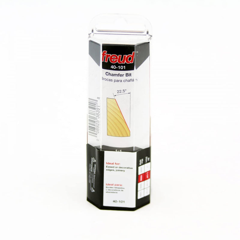 Freud 40-101: 1-1/4" (Dia.) Chamfer Bit with 1/2" Shank
