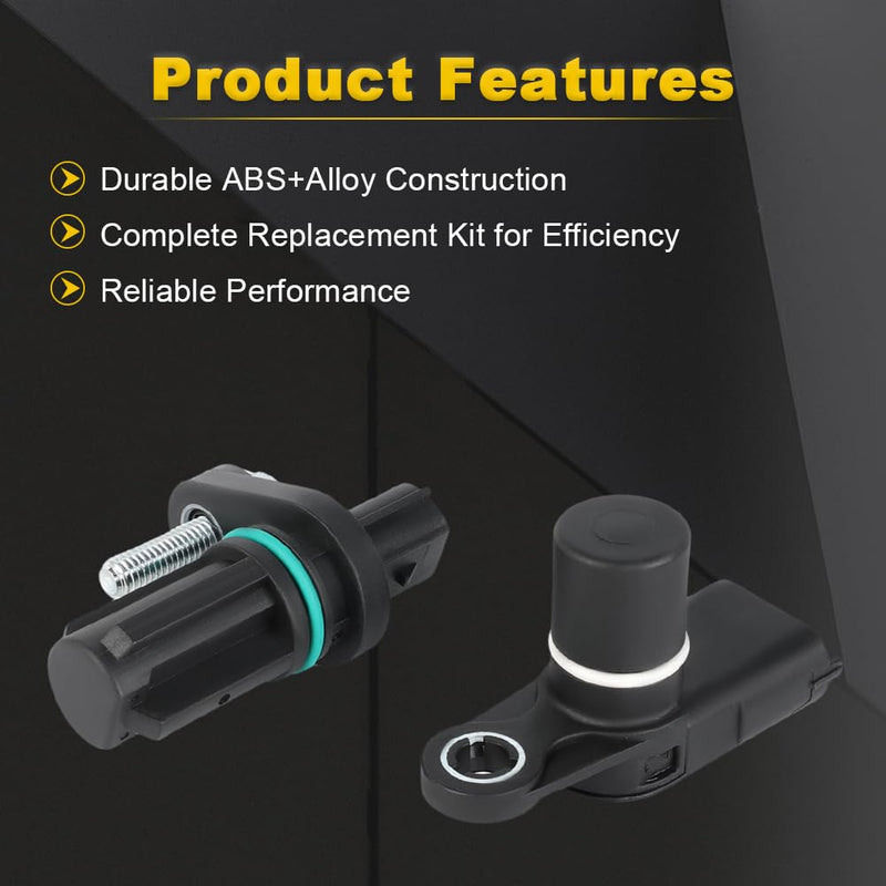  [AUSTRALIA] - 4 Pcs Camshaft Position Sensors & 1 Pcs Crankshaft Position Sensor Compatible with Chevy Equinox Impala Malibu Traverse GMC Acadia Terrain Cadillac Buick Replacement for 12615371 12615626