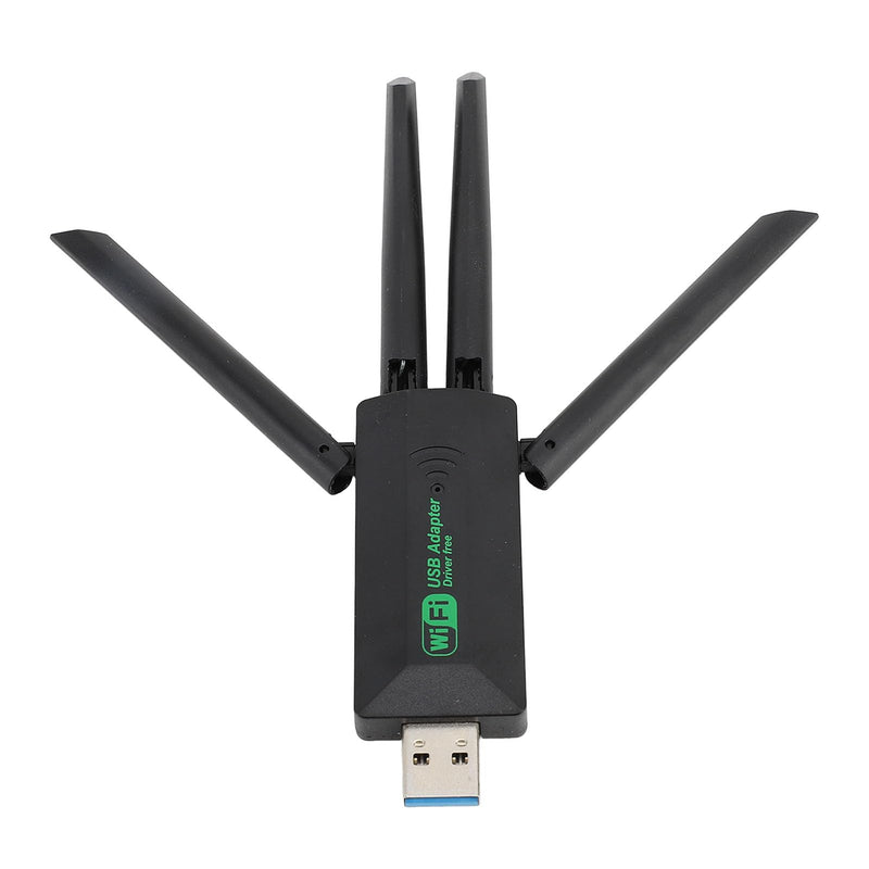 USB Adapter, 1200Mbps USB 3.0 Network Dongle with High Gain 4 Antennas, Dual Band Network Adapter for Desktop Computer Laptop