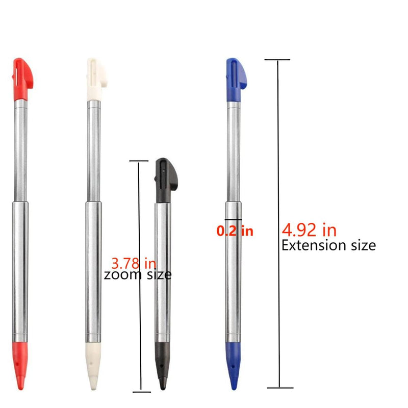 3DS XL Stylus Pen,8 in1 for Nintendo 3DS ，Replacement Stylus Compatible with Nintendo 3DS XL，Metal Retractable Replacement Stylus， 2 Combinations 8 pcs