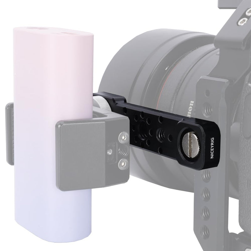 NICEYRIG Cheese Plate Cold Shoe Bar for ARRI Locating Hole, Camera Accessory Easy Expansion Bracket Applicable for Power Bank Clamp, Field Monitor Mount, Magic Arm, Microphone, LED - 609