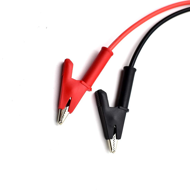 2Pcs 4mm Banana Plug to Alligator Clip Test Lead Wire Cable Set 14AWG for Multimeter Oscilloscope 6 Feet 6Ft 2