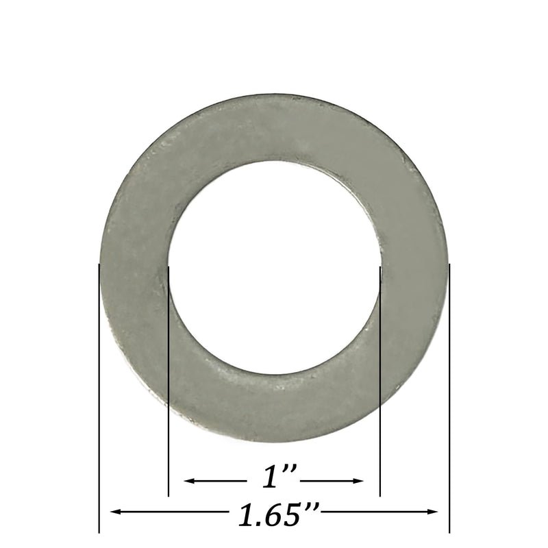 TANG Trailer Nut Set, 3 Pieces, 1" Lock Nut, Stainless Steel, 1''-14, Right Hand, Fully Threaded
