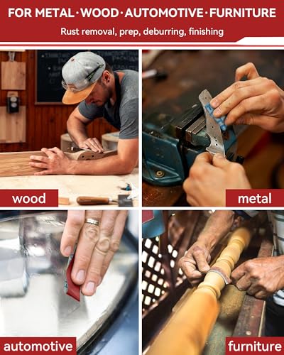 Emery Cloth Roll, 6 Grits, 1 Inch x 19.7 ft (6m) Sandpaper Roll 80 120 240 320 400 600, Emery Cloth for Metal, Wood, Automotive and Furniture, Wet/Dry Abrasive Cloth with Dispenser 6 Grits Pack (80/120/240/320/400/600)