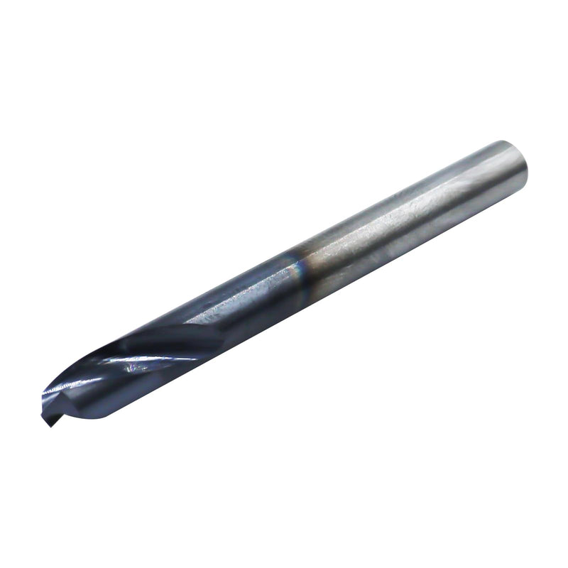 2Pcs 1/4in Solid Carbide Spotting Drill,2 Flute, 120 Degree Bits Tool for Medium Hardness Steel, Brass, Iron 2