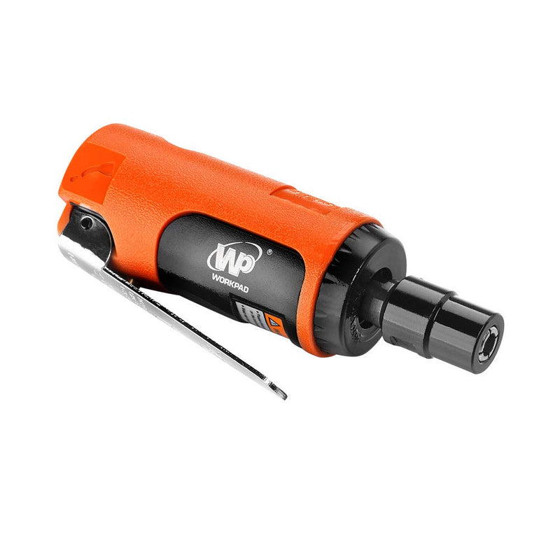WORKPAD Mini Air Straight Die Grinder, 25000 RPM, Mini Pneumatic Tools, Equipped with 1/4-inch, 1/8-inch collets and 2 wrenches