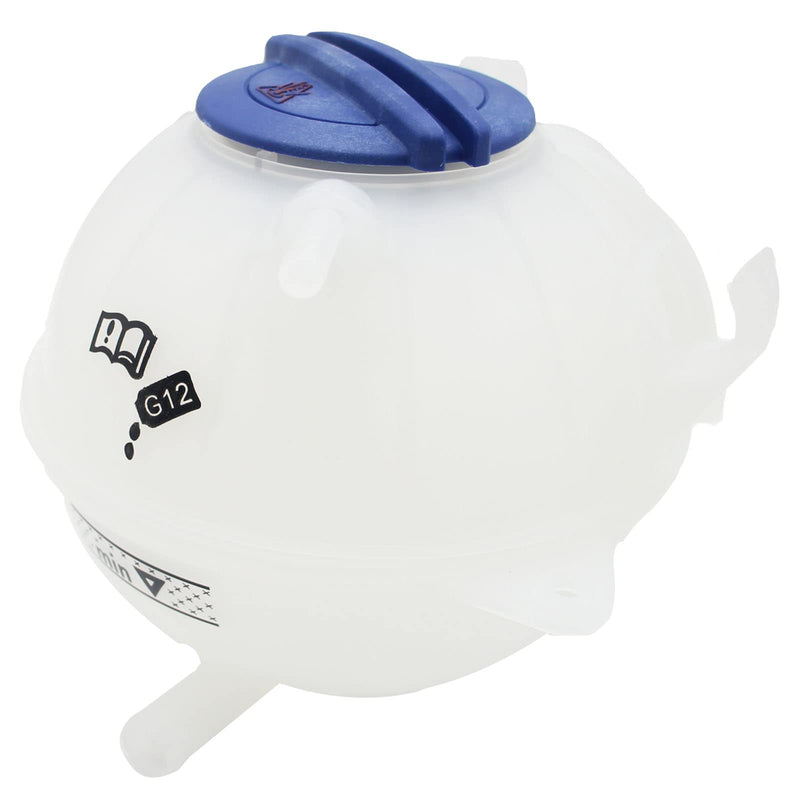 603-253 1K0121407A Front Engine Coolant Reservoir Tank with Cap Compatible with 2006-2019 Audi A3 Q3 RS3 TT | 1993-2019 Volkswagen Beetle CC Eos Golf GTI Jetta Passat R32 Rabbit Tiguan Vehicles
