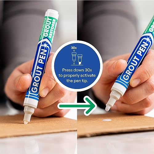 Grout Pen Light Grey Tile Grout Paint Marker - Wide 15mm Tip (20ml) Wide Tip