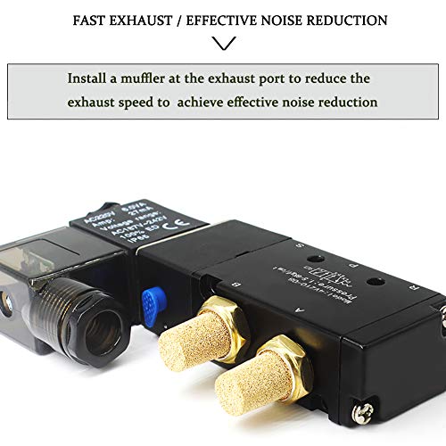 Joywayus Air Pneumatic Muffler Long Exhaust Muffler 3/4" NPT Male Brass Flow Control Silencer Air Fitting 3/4"NPT(1pcs)