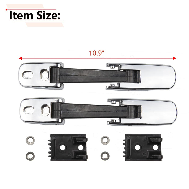 RLB-HILON 1Pair Hood Latch Compatible with Kenworth T170 T270 T330 T370 T660, for Peterbilt 325 335 337 340 348 384 386 567 569 579, for Mack CH612 CH613, for Blue Bird Vision School Bus Chrome