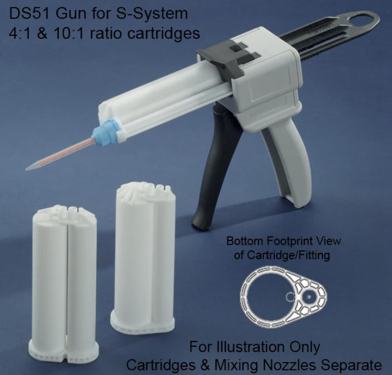DS51 Corian Dispensing kit for 50ml/1.7oz Corian Adhesives (10:1 Ratio Only) Dental Impression Dispenser