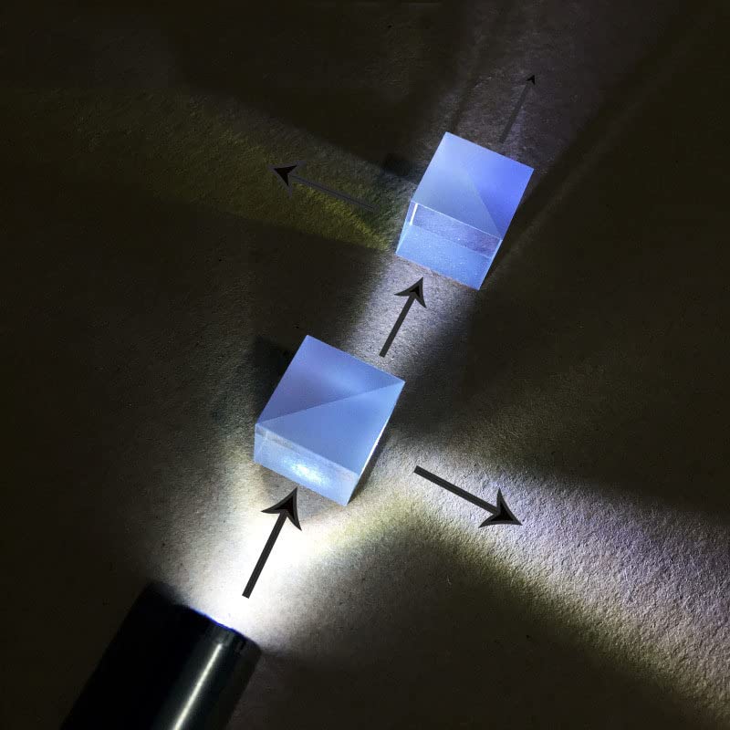 Beam Splitter Cube, Optical Glass Dichroic Prism Ratio 50:50 Spectrome Sicence 30mm