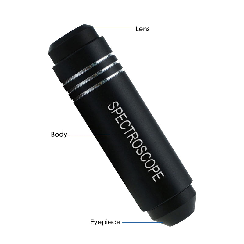 Handheld Diffraction Spectroscope, Pocket-Sized Grating Gemological Spectrometer in a Gem Tool Jewelers Eye Loupe for GIA Use and Quick Identification Gemstone Jewelry Magnifier