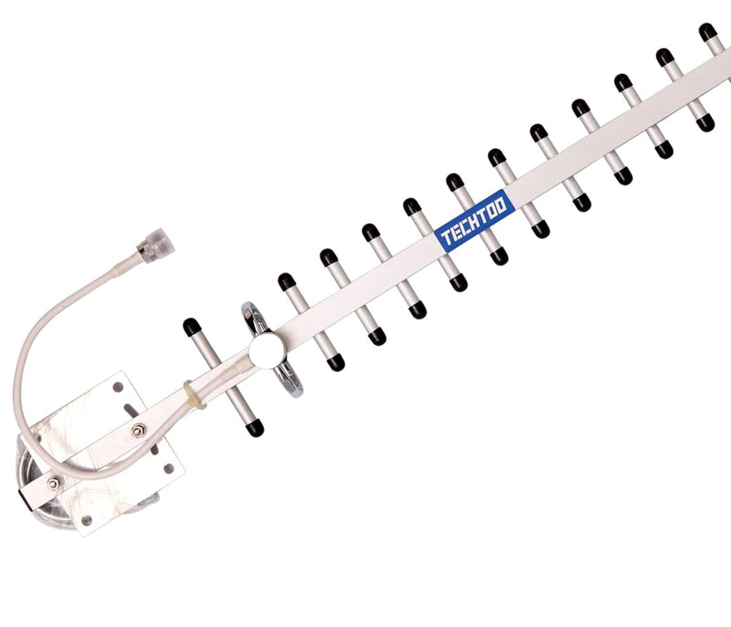 WiFi Antenna 2.4GHz 18dBi High Gain Yagi Directional Antenna Booster with N Female Connector for Network Router/Reapter/USB Adapter/Extension Network PCI Card/Security Camera WiFi Antenna 18dBi 2.4GHz N Female Connector