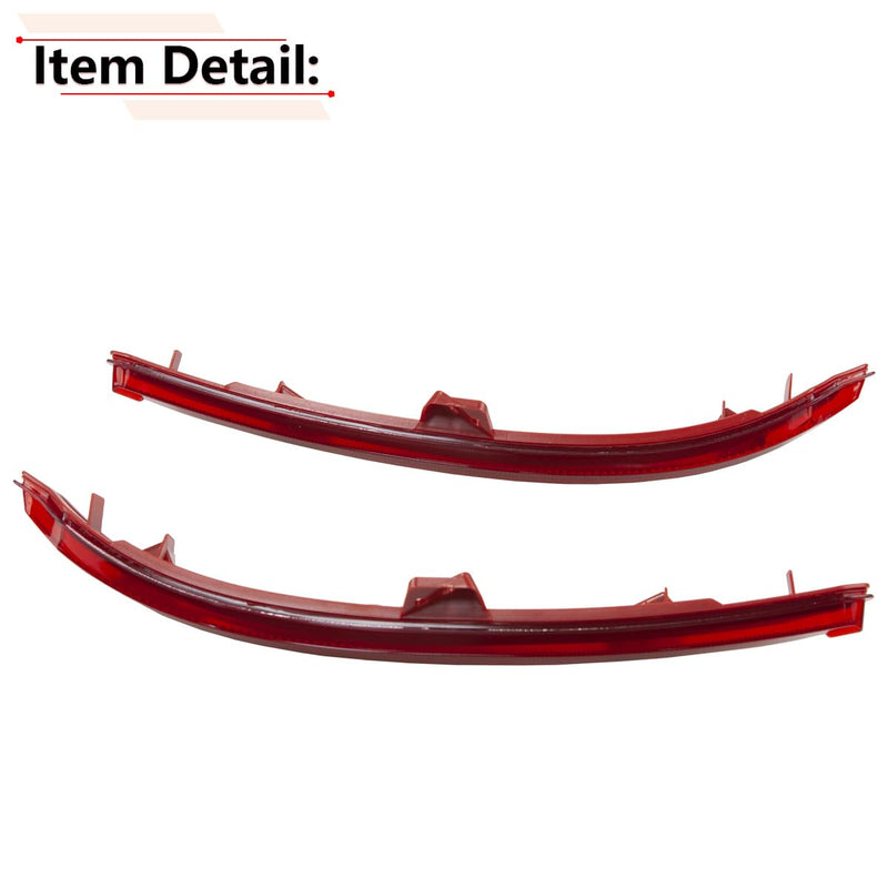 RLB-HILON Rear Bumper Reflector Compatible with Honda Accord 2018 2019 2020 2021 2022 Year, for HO1184113 HO1185113 33555-TVA-A01 33505-TVA-A01, for Driver and Passenger Side