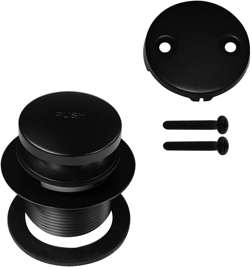 Westbrass 593244-62 White 1-1/2" Tubular Tip Toe Bath Waste Drain Kit, Matte Black, 1 Pack 1-Pack