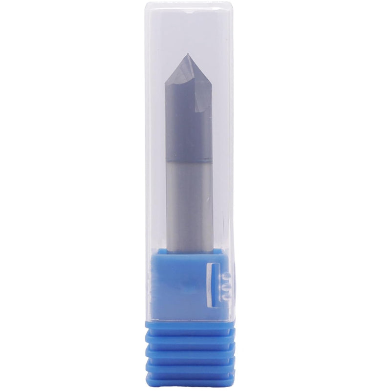 3/8" 2 Flute 90° Solid Carbide Chamfer End Mill, Double End, AlTiN Coated | 90° Chamfer Angle Chamfer Mill, 3/8" Cutting Diameter, 3/8" Shank Diameter, 2-1/2" Overall Length 2 flute 3/8"