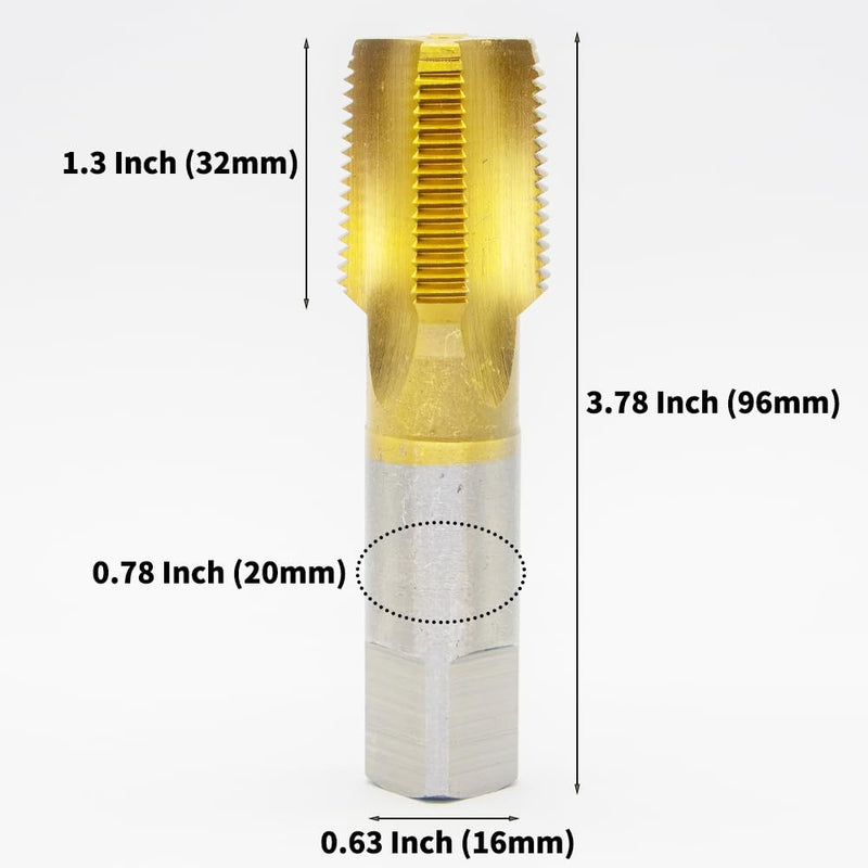 3/4-14 NPT Tap Pipe Thread, M35 Cobalt Steel, Extra Hard, Industrial Grade for Heavy-Duty Jobs, More Durable & Heat Resistant, Perfect for Stainless Steel - Ideal for DIY & Professionals NPT3/4-14 CO
