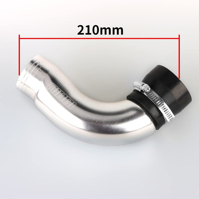 NIBBI Air Filter Intake Curve Pipe,High Performance Air Intake Elbow, Cold Air Intake Fit for GY6 Engine Aluminum