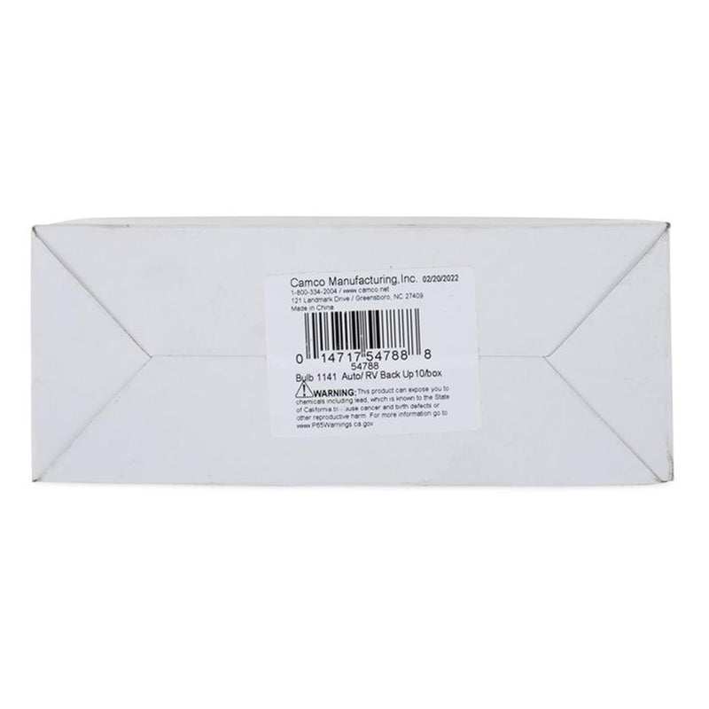 Camco 54788 Replacement 1141 Auto/RV Backup Light Bulb - Box of 10