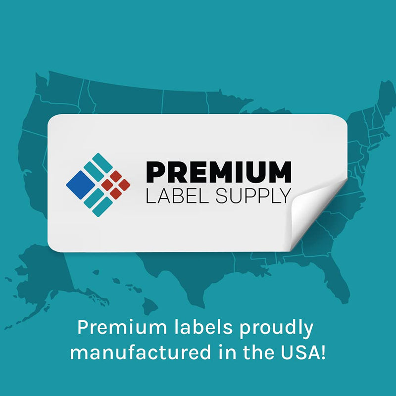 Premium Label Supply White Sticker Shipping Labels – 4" x 5" – Laser/Inkjet Compatible – (4 per Sheet), 25 Sheets - 100 Total Adhesive Labels 100 Labels