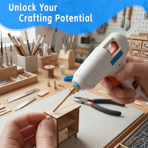 6-Piece Copper Hot Glue Gun Nozzle Set