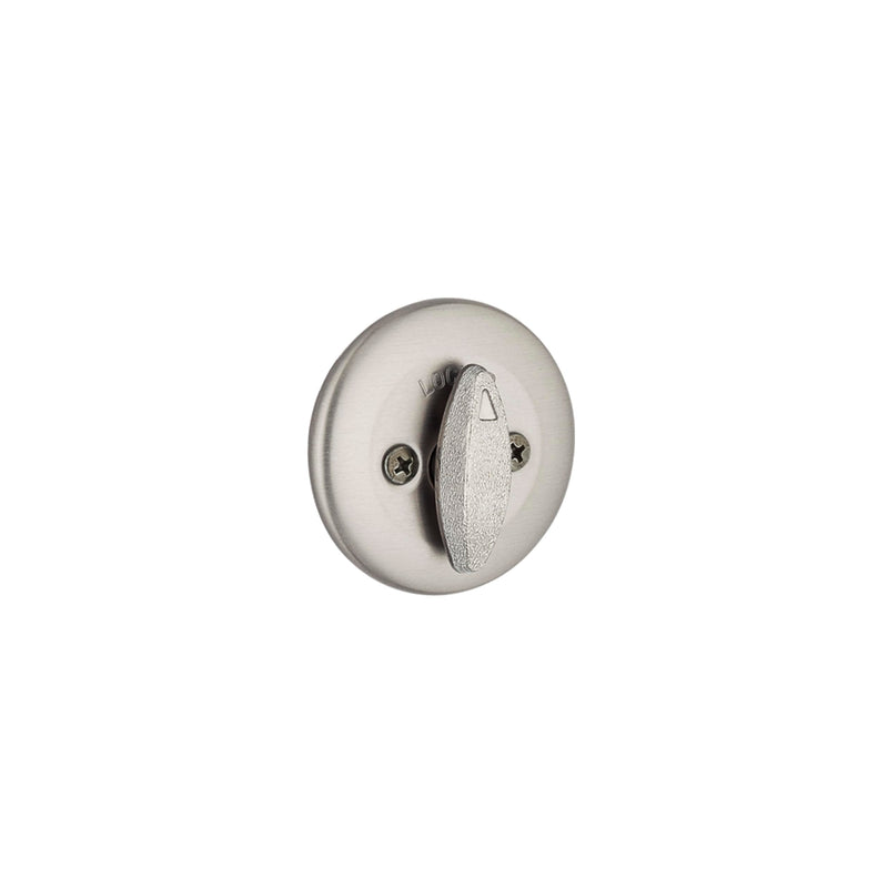 Kwikset 660 Deadbolt Lock, Satin Nickel Round Exterior Keyed Front Entry Door, Single Cylinder Dead Bolt