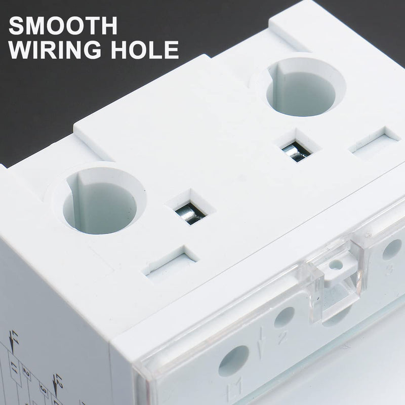 BAOMAIN Single-Phase 3-Wire DIN Rail kWh Meter,110V/220V AC Energy Monitor | DDS238-4-R Submeter Features 10A(100A), 60Hz Frequency & Lcd Display.Ideal For Precise Home Power Monitoring