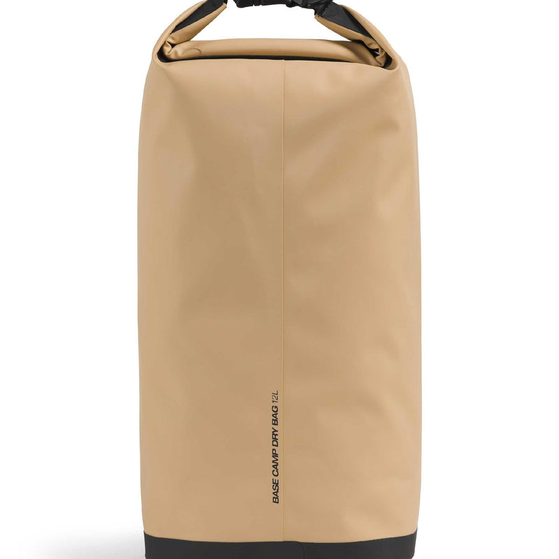 The North Face Base Camp Dry Bag - Roll-Top Waterproof Stuff Sack, Ideal for Camping Gear & Kayak Accessories, Khaki Stone/TNF Black, 12 Liters