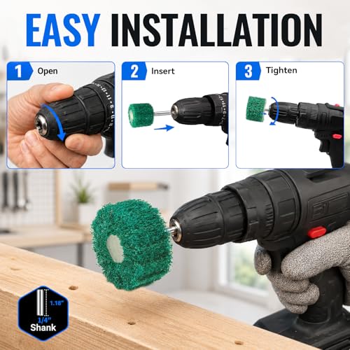 10 PCS Scouring Pads Abrasive Buffing Polishing Wheel Drill Polishing kit