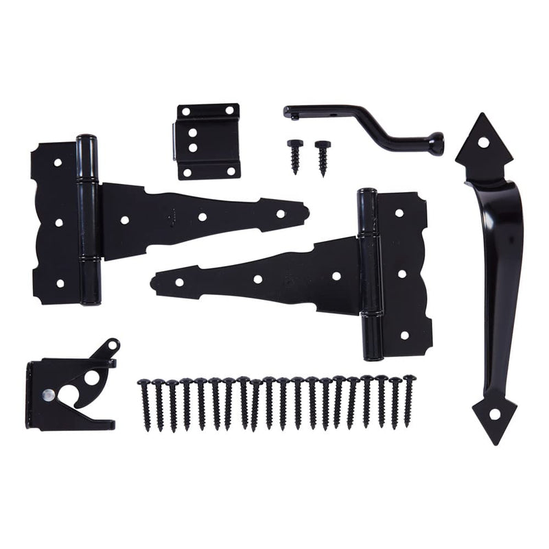 National Hardware N343-467 Decorative Gate Kit, 0, Black, 1 Count (Pack of 1) 1 Count (Pack of 1)