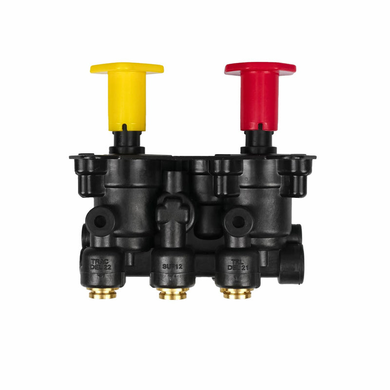 MV-3 Dash Control Brake Valve 800257 Trailer Parking Brake Valve w/3/8in. quick connect 0.28" Mount Hole for Peterbilt Kenworth Volvo and Western Star International Semi Truck Accessories MV-3 Brake Valve