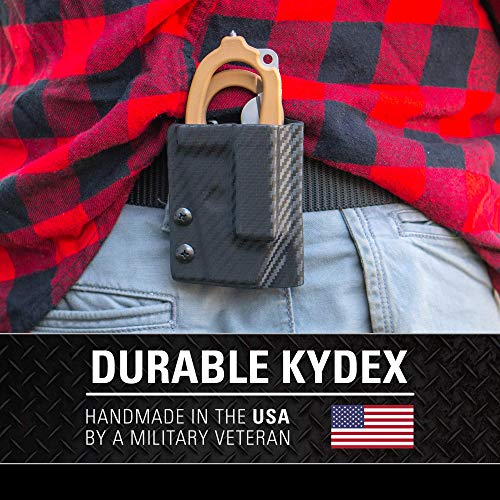 Clip & Carry Kydex Multitool Sheath for LEATHERMAN Raptor Trauma Shears - Made in USA (Multi-Tool not Included) EDC Multi Tool Sheath Holder Holster Cover Black