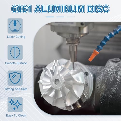 PATIKIL 6061 Aluminum Disc, 2 Pcs 3.9x5/9 Inch Round Flat Plain Aluminum Metal Plate for Industrial Crafting DIY 3.9x5/9"