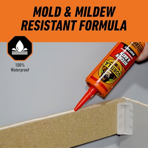 Gorilla Kitchen & Bath Construction Adhesive, White, 9 fl. oz. Cartridge Kitchen & Bath White
