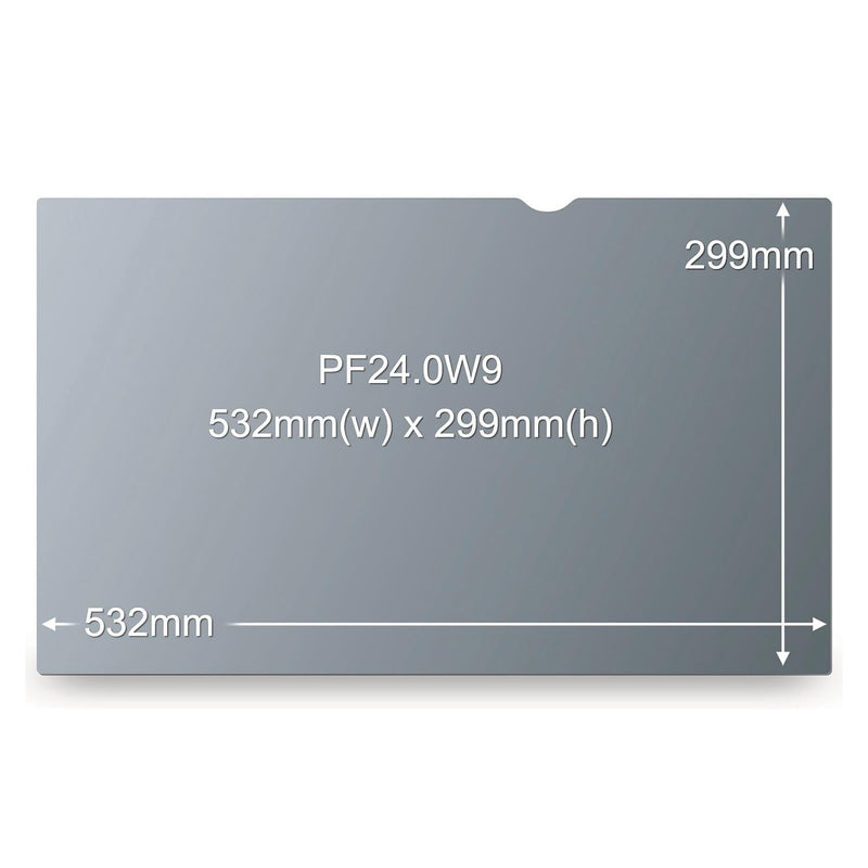 3M Privacy Filter for 24 Inch Widescreen Monitor, Reversable Gloss/Matte, Reduces Blue Light, Screen Protection, 16:9 Aspect Ratio (PF240W9B) , Black