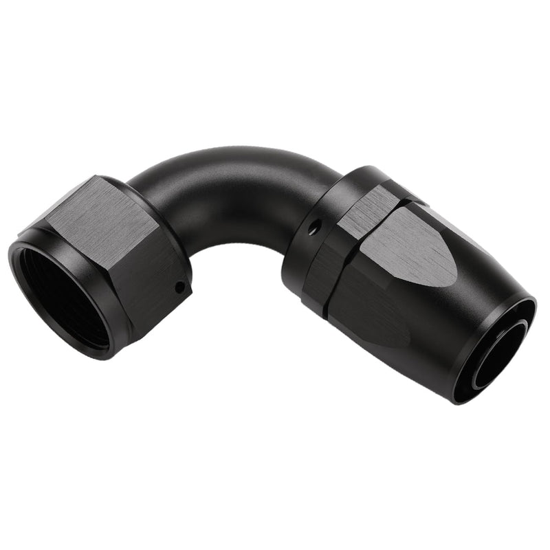 16AN 90 Degree Elbow Hose End Fitting Swivel Aluminum Black 16AN 90 Degree, Black