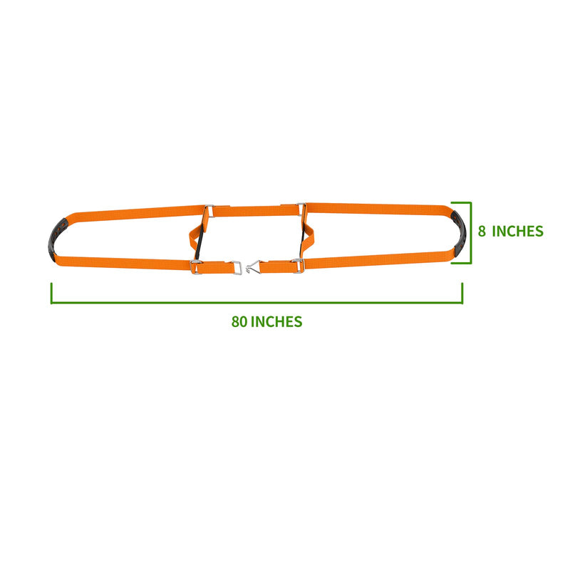 Potted Plant Mover，Plant Lifting Straps for Garden Flower Pots, Planters，Rocks, Trees，Easily Lift and Move Heavy Items Up to 150 Pounds，Small Size, Orange, Patent Pending