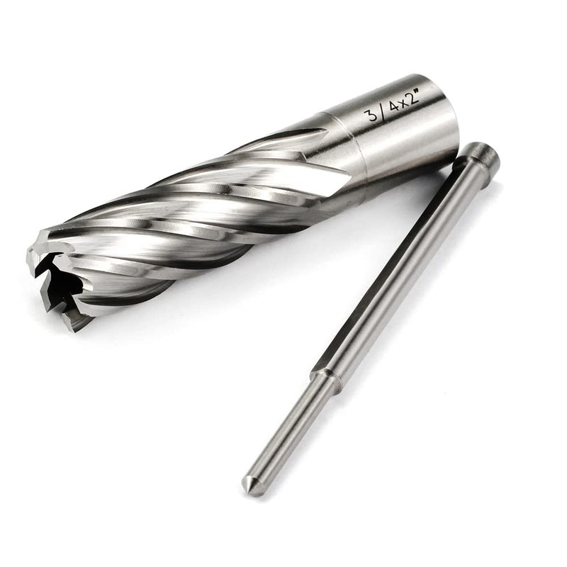 OSCARBIDE 3/4" x 2" HSS Annular Cutter 3/4" Weldon Shank Mag Drill Bit | 2 Flat | 3/4"Cutting Diameter | 2"Cutting Depth | Burr-Free Holes | Rapid Chip Removal | 10x Faster Than Twist Drills