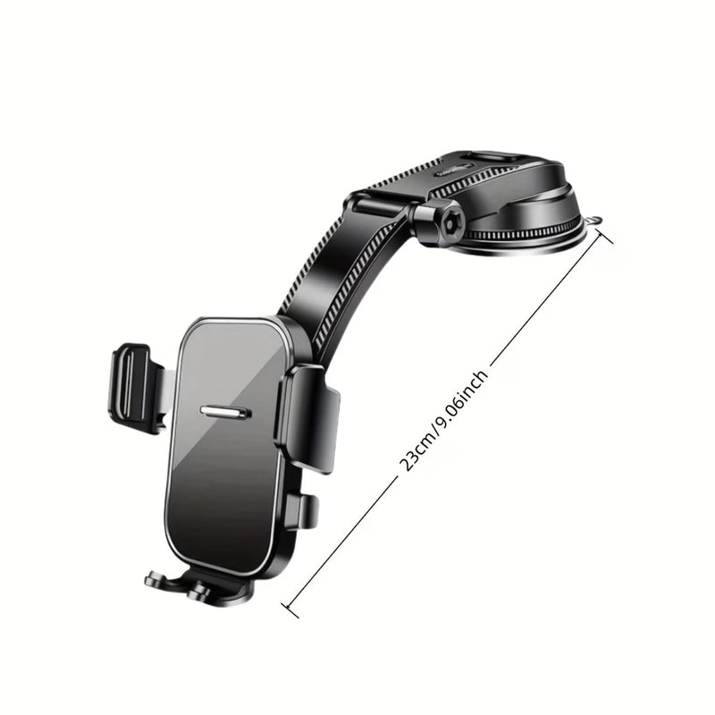 Car Phone Mount, Suction Cup Dashboard & Windshield Phone Holder, 360° Rotation Universal Cell Phone Stand for Car, Black,1PC
