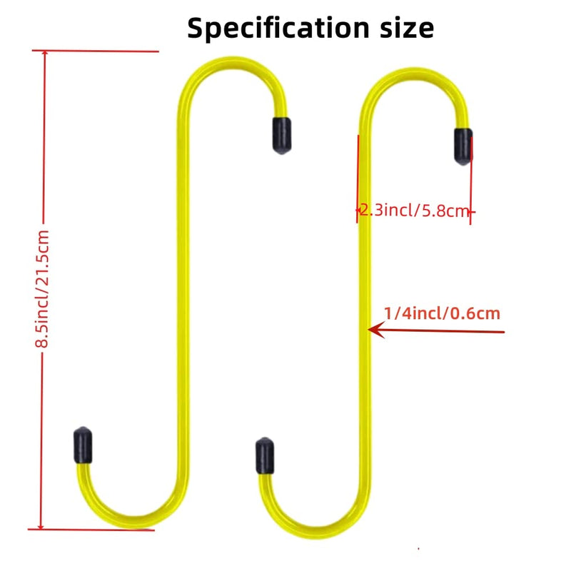 Brake Caliper Hangers, Brake Caliper Hooks with Rubber Tips, Automotive Tools for Mechanics for Brake Axle and Suspesion System Work - 2 Pack (Yellow) Yellow