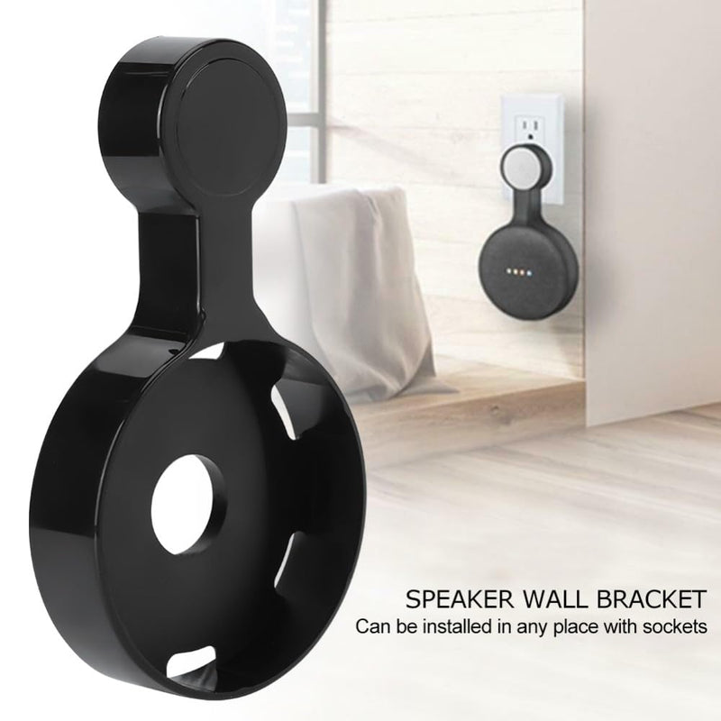 Loundspeaker Outlet Wall Mount Stand Bracket for Google Home Mini Speaker Compact Hanger Holder Easy InstallationBlack
