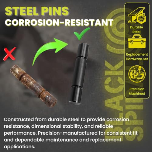 Precision Black Steel Mounting Pins Compatible with Escort 20 Gauge Models, Durable Replacement Hardware Components, Corrosion Resistant Construction, 2-Pack Set