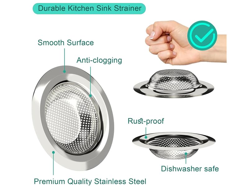 Sink Bottom Grid Kitchen Universal Sink Grate, 304 Stainless Steel Sink Rack Protector with Rear Drain 13.2" X 11.6" 13.2"L X 11.6"W 1 PACK