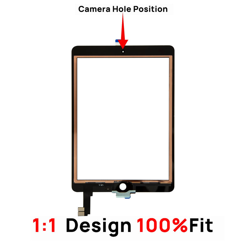 Screen Replacement Digitizer for iPad Air 2 2nd Generation, Touch Glass Compatible with iPad Air 2 A1566 A1567 9.7", Tool Set
