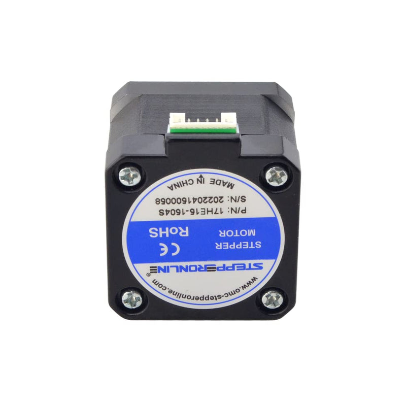 STEPPERONLINE Nema 17 Stepper Motor Bipolar 1.5A 42Ncm 42x42x38mm 1.8deg 4 Wires with 1m Cable and Connector (3 Pack) Black-1.8° 3