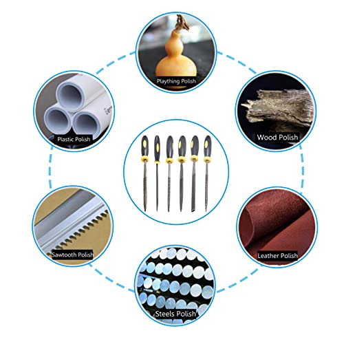 26Pcs File Set: 6Pcs 160mm Wood Rasp Hand Metal Tools + 10Pcs 160mm Mini Diamond Needle Files + 10Pcs 140mm Mini Diamond Riffler Set for Metal, Wood, Plastic, Jewelry 4*160